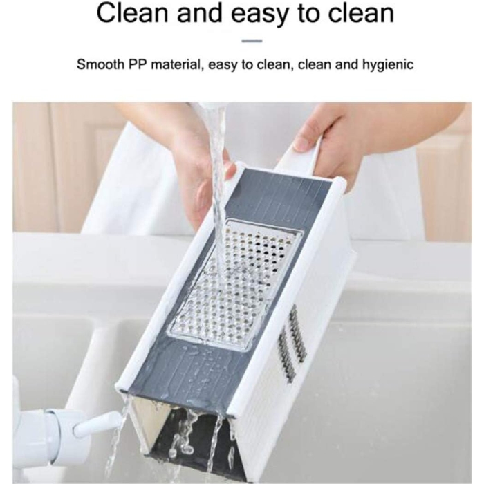 Handheld Box Grater Onion Food Vegetable Chopper Slicer, 5 in 1 Storage Container, Safe Stainless Steel 4 Sided Kitchen Hand Graters - Image 6
