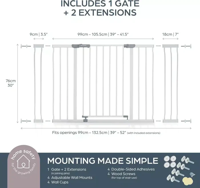 Dreambaby Ava Extra Wide Baby Gate, Stair Gate, - Image 8
