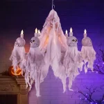 Electric Lighted Skull Chandelier