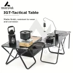 Portable Folding Tactical Outdoor Table with Adjustable Height - Heavy-Duty IGT Camping Table, - Image 2