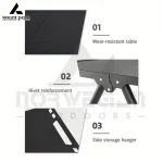 Portable Folding Tactical Outdoor Table with Adjustable Height - Heavy-Duty IGT Camping Table, - Image 3