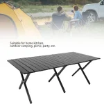High-Quality Outdoor Camping Large Size (115CM) Portable Foldable And Storable Egg Roll Table, Reinforced And Widened Carbon Steel Legs for Greater Stability And Sturdiness - Image 2