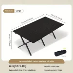 High-Quality Outdoor Camping Large Size (115CM) Portable Foldable And Storable Egg Roll Table, Reinforced And Widened Carbon Steel Legs for Greater Stability And Sturdiness
