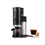 ALCOOK Electric Conical Burr Coffee Grinder, 42 Precise Grind Settings, One Touch with 50S Grinding, Easy to Clean, Matte Black
