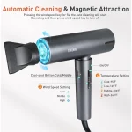 TANSHINE Professional Blow Dryer with LED Lights,Ionic Hair Dryer,110000RPM High-Speed Fast Drying Hair Dryer,1600W Quiet Ion Hairdryer with Magnetic Nozzle,Compact Hair Blower for Salon Travel,Grey - Image 5