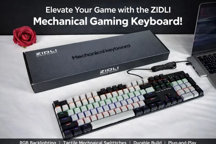 ZIDLI Mechanical RGB Gaming Keyboard - Image 3