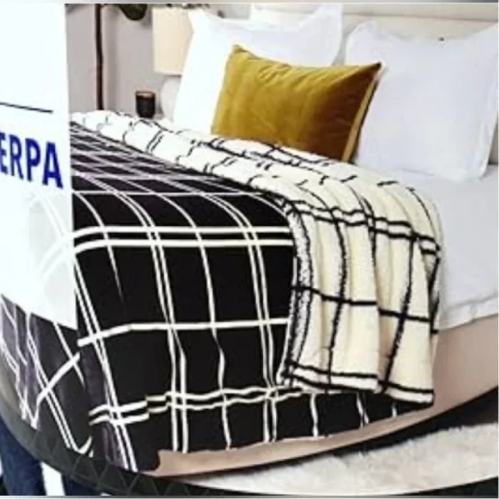 Life Comfort Reversible Sherpa Fleece Blanket 200CM*240CM - Image 5