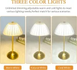 Table Lamp Wireless Touch Dimmable, LED Battery Table Lamp, USB Rechargeable Table Lamp, LED Table Lamp Dimmable, Bedside Lamp, Desk Lamp, Table Lamp for Living Room, Bedroom - Image 4