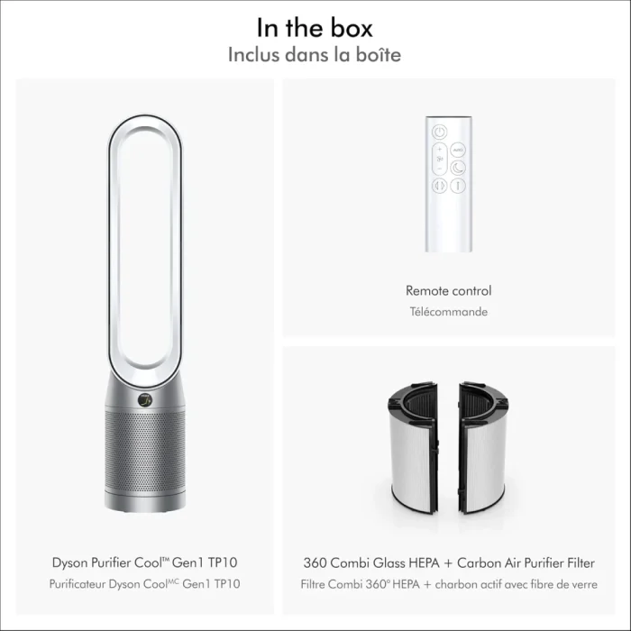Dyson Purifier Cool Gen1 TP10 Air Purifying Fan with HEPA Filter (White/Silver) - Image 3