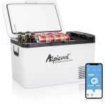 Alpicool K25 25 Liter Portable Car Fridge Freezer 12/24V Car Refrigerator Cooler Box,Electric Mini Fridge Freezer for Camping Campervan, Vehicle, Truck, RV, Boat, Travel, Pinic, -20°C-20°C