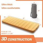 AIRELAX Single 3D Self-Inflating Camping Mattress, Side Sleep Friendly Camping Air Sleeping Pad, 78"×27" Sleeping Mat, 4 Inches Ultra Thick Camping Pad, Portable Roll-Up Floor Guest Bed - Image 4