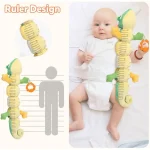 Azonee Baby Toys Musical Chameleon, Infant Toys Stuffed Animal Toys, Multi-Texture Plush Toys with Multi-Sensory Crinkle, Rattle and Ruler Designs, Tummy Time Baby Toys for 0 to 12 Months Boys, Girls - Image 4