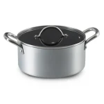 Ilko 5 Piece Silver Industrial Non-Stick Stainless Steel Cookware Set, Gray - Image 4