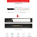 PICASO Western Cooking Knife, 10.6 inch Pro Kitchen Knife Forged from Japanese Molybdenum Vanadium steel, Ultra-sharp Classic Cooks Knife Balanced Ergonomic Handle & Sheath–Safe for Home Kitchen - Image 2