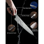 PICASO Western Cooking Knife, 10.6 inch Pro Kitchen Knife Forged from Japanese Molybdenum Vanadium steel, Ultra-sharp Classic Cooks Knife Balanced Ergonomic Handle & Sheath–Safe for Home Kitchen - Image 3