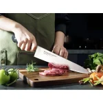 PICASO Western Cooking Knife, 10.6 inch Pro Kitchen Knife Forged from Japanese Molybdenum Vanadium steel, Ultra-sharp Classic Cooks Knife Balanced Ergonomic Handle & Sheath–Safe for Home Kitchen - Image 8