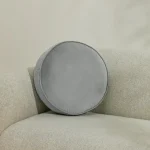 Mainstays Filmore Round Decorative Throw Pillow 16" x 16" Gray, 1 Count, Adult & Teen