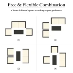 BROYHILL 4-Piece Rattan Sofa Set with Cushions & Tempered Glass Table - Image 3