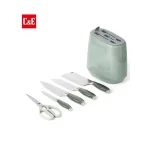 Kitchen knife set, 6-piece set of emerald green sharp knives, suitable for the kitchen, non-stick
