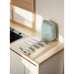 Kitchen knife set, 6-piece set of emerald green sharp knives, suitable for the kitchen, non-stick - Image 2