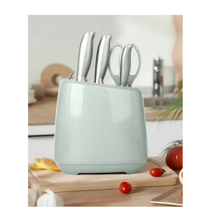 Kitchen knife set, 6-piece set of emerald green sharp knives, suitable for the kitchen, non-stick - Image 3