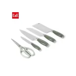 Kitchen knife set, 6-piece set of emerald green sharp knives, suitable for the kitchen, non-stick - Image 6
