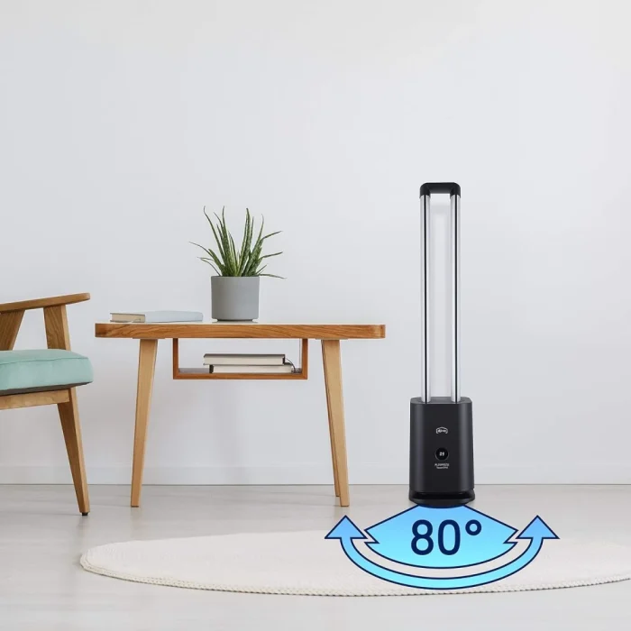 djive Flowmate Tower One Tower Fan with Alexa App and Control, Air Purifier with HEPA 12 Filter, Approx. 105 cm High, with Remote Control, 80° Oscillation, 35 W, Anthracite - Image 7