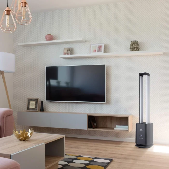 djive Flowmate Tower One Tower Fan with Alexa App and Control, Air Purifier with HEPA 12 Filter, Approx. 105 cm High, with Remote Control, 80° Oscillation, 35 W, Anthracite - Image 8