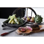 STAUB Cast Iron Grill Pan with Two Handles, Square, 23 cm, For All Hobs Including Induction & Oven, Graphite Grey - Image 6