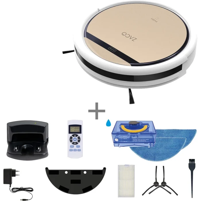 ZACO V5sPro 2-in-1 Robot Vacuum Cleaner with Cleaning Function, Automatic Robot Vacuum Cleaner, Wiping up to 180 m² or Vacuum Cleaner, Hard Floors, Drop - Image 12