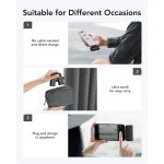 VRURC Mini Portable Charger for iPhone, 2 Packs Power Bank with Built in Cable Small Compact Cute Phone Battery Pack Compatible with iPhone 14/13/12/11/X/8/7/Pro/Max/AirPods Pro, 2 3500mAh Black - Image 5