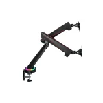 Kogan Full Motion Spring-Assisted RGB Gaming Monitor Mount with USB Hub (Dual) Laptop Holder Combo 17" - 32" - Image 5