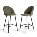 bar stool - 2-piece - olive green