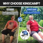 KingCamp Camping Chair with Padded Folding Portable Seats, Blue Black - Image 2