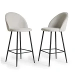 bar stool - 2 piece - grey