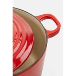 Cast Iron Casserole With Lid 24 cm, Red - Image 2
