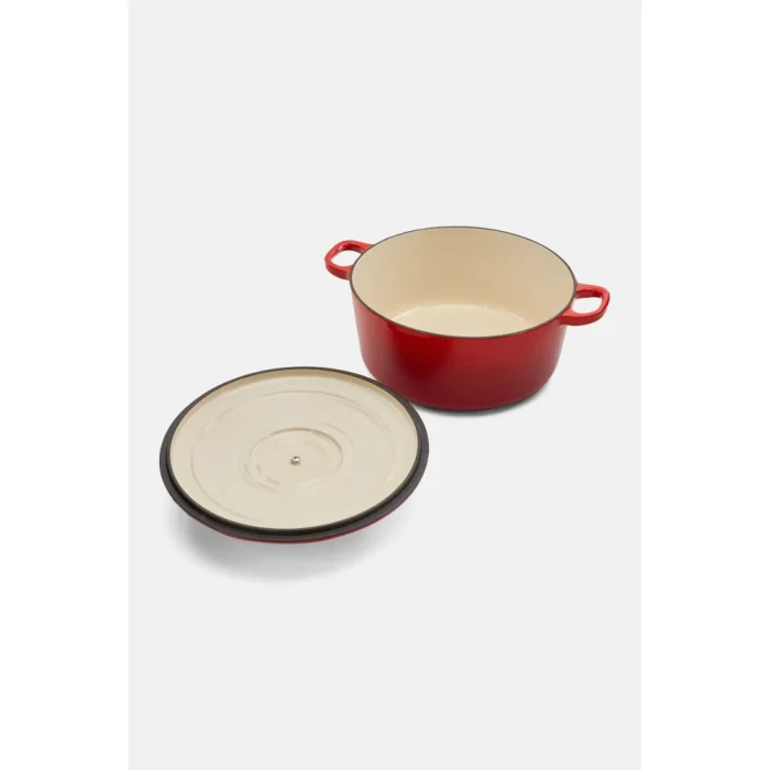 Cast Iron Casserole With Lid 24 cm, Red - Image 3