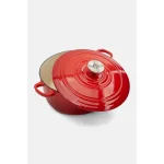 Cast Iron Casserole With Lid 24 cm, Red - Image 4