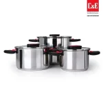 C&E 6 Pcs Stainless Steel Pots
