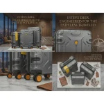 Esteve Deer 4 Wheel Hard Trolley, 3 pcs, Assorted, ED2501 - Image 2