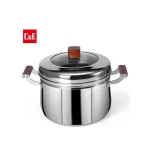 C&E 304 Stainless Steel Soup Pot, Multi-Functional Cooking Rice Pot For Home Use, With Steaming