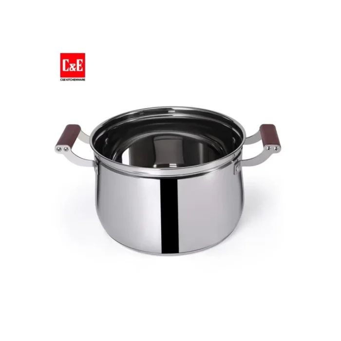 C&E 304 Stainless Steel Soup Pot, Multi-Functional Cooking Rice Pot For Home Use, With Steaming - Image 5