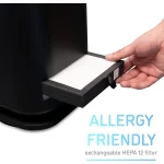 djive Flowmate Tower One Tower Fan with Alexa App and Control, Air Purifier with HEPA 12 Filter, Approx. 105 cm High, with Remote Control, 80° Oscillation, 35 W, Anthracite - Image 3