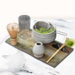 Jinou Matcha Set Made With Natural Bamboo And Premium Quality Ceramic – Matcha Whisk For Mixing The Matcha Tea (GREY)