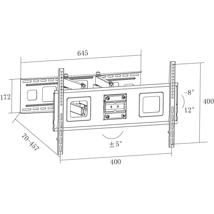 Kogan Tilt Extendable Full Motion Wall Mount for 32" - 75" TVs - KAWLM55TEXB - Image 7