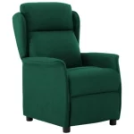 Recliner Chair Dark green 67.5 x 93.5 x 101.5 cm Fabric vidaXL - Image 2