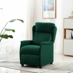 Recliner Chair Dark green 67.5 x 93.5 x 101.5 cm Fabric vidaXL