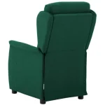 Recliner Chair Dark green 67.5 x 93.5 x 101.5 cm Fabric vidaXL - Image 4