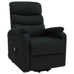 VidaXL Stand up Massage Chair Black Fabric - Image 2