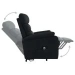 VidaXL Stand up Massage Chair Black Fabric - Image 5